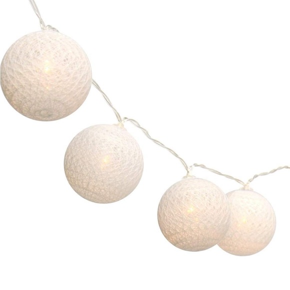 New! ☆ 3M! White Aesthetic Plastic Circular Bulb String Lights - Picture 8 of 10